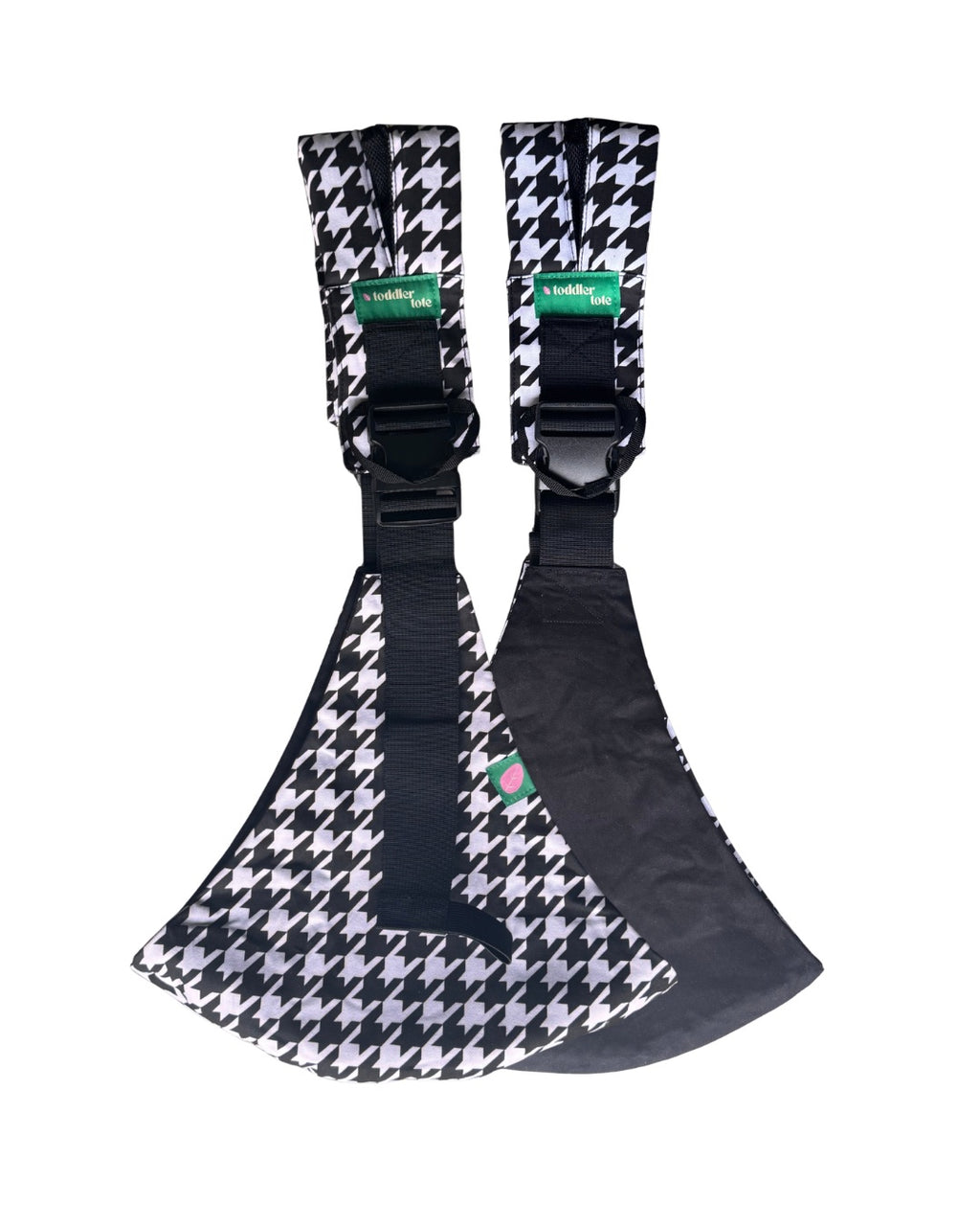 Houndstooth & Black Toddler Tote | Reversible Carrier