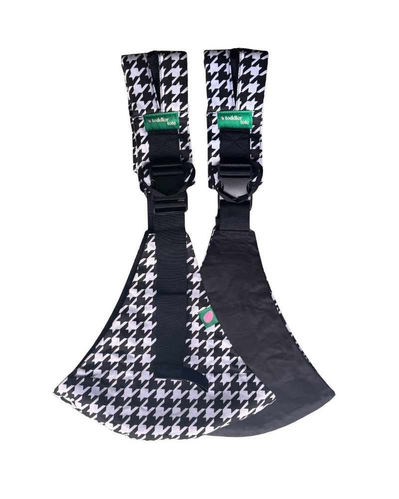 Houndstooth & Black Toddler Tote | Reversible Carrier