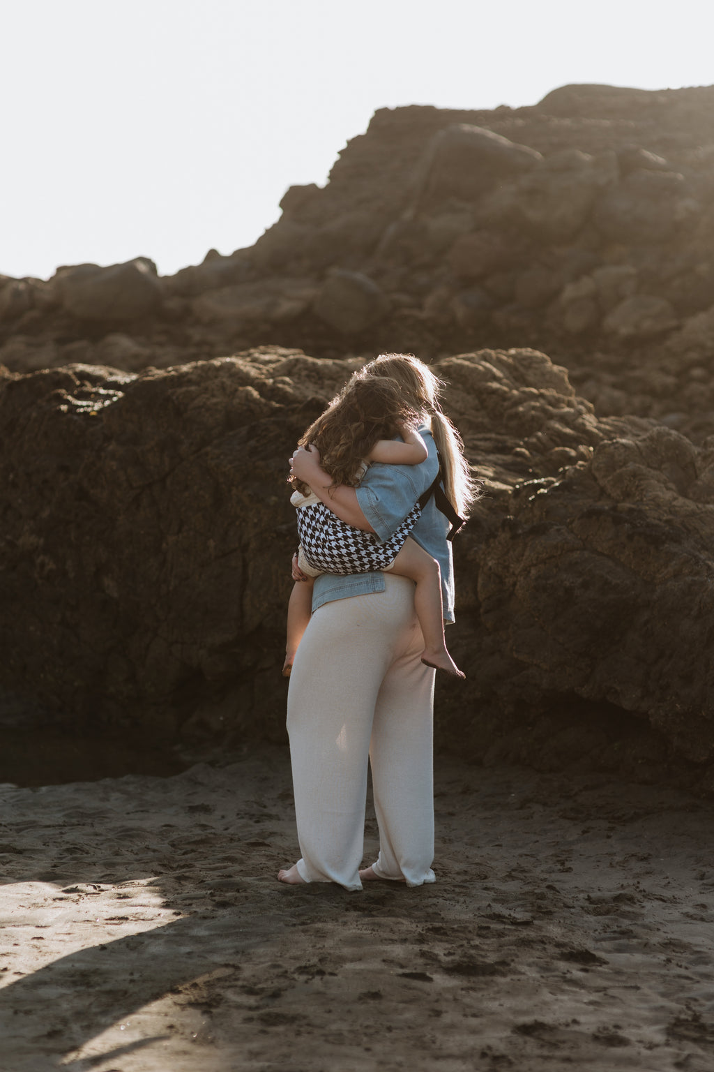 Houndstooth & Black Toddler Tote | Reversible Carrier