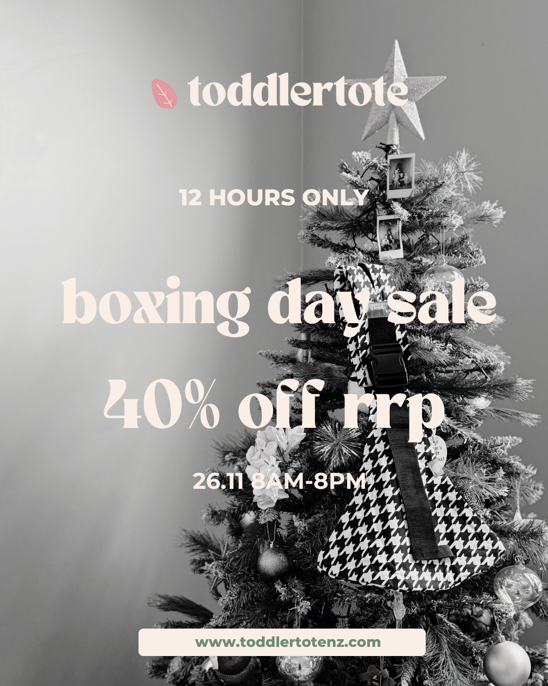 Houndstooth & Black Toddler Tote | Reversible Carrier