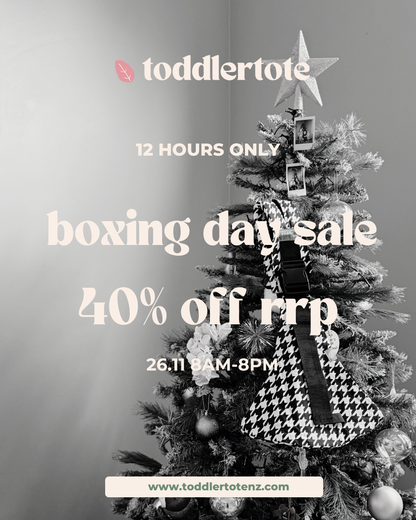 Houndstooth & Black Toddler Tote | Reversible Carrier