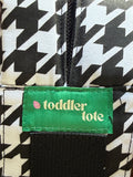 SECONDS Toddler Tote Carrier | Houndstooth & Black