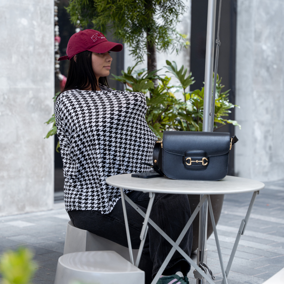 Black Houndstooth Multi-Use Cover