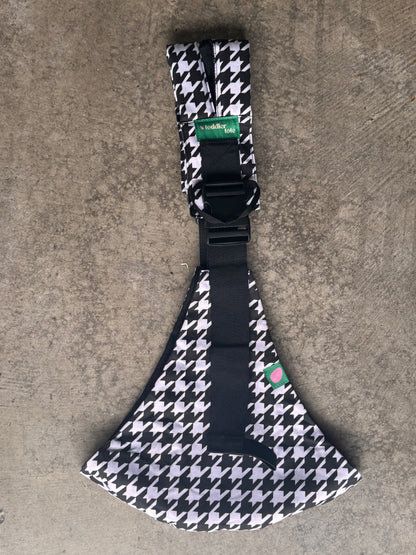 Houndstooth & Black Toddler Tote | Reversible Carrier