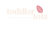Logo for 'Toddler Tote' with a leaf design on a white background